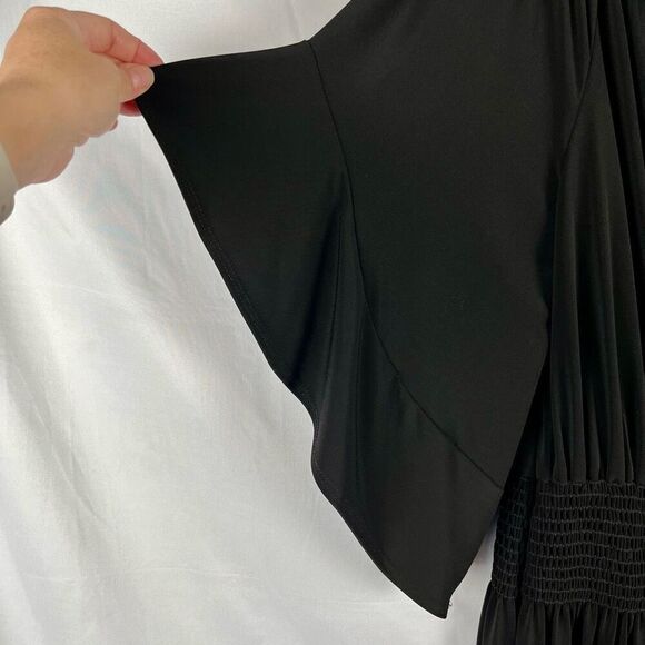 Ashley Stewart Black Off The Shoulder Blouson Dress 22/24 - Picture 3 of 10